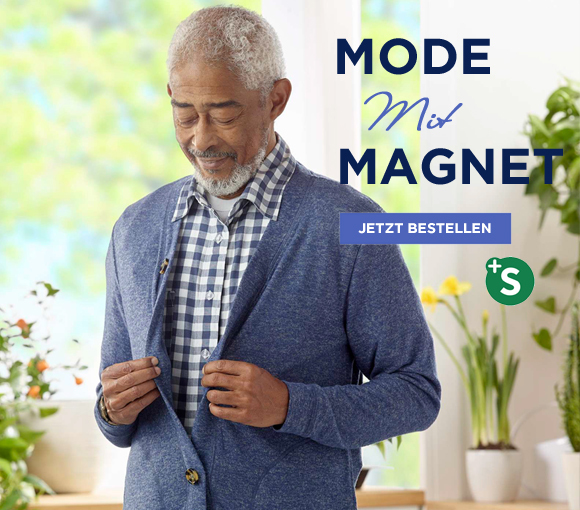 Mode mit Magnet für selbständiges und einhändiges Ankleiden