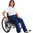 *SvenjaT* Damen Designer Jeans Rollstuhl-Pflegehose