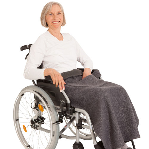 *SnuggT* chice Bouclé Knie Decke für Rollstuhlfahrer und Senioren
