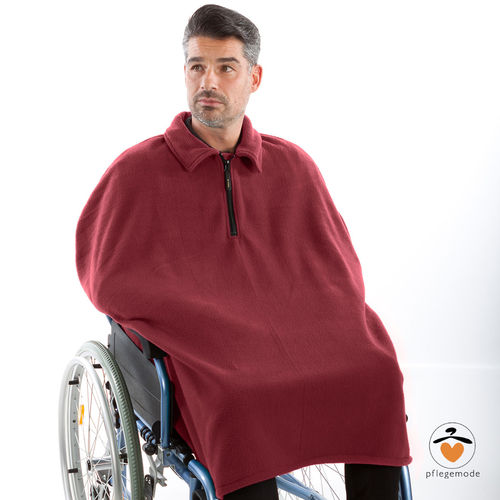 *DylanT* Double Fleece Rollstuhl Poncho ohne Ärmel ergonomisch angepasst