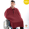 *RollyT* Double Fleece Rollstuhl Poncho ohne Ärmel ergonomisch angepasst