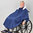 *RollyT* Rollstuhlponcho mit Faux Pelz barrierefrei mit Reißverschluss