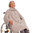 *MalinaT* modischer Damen Rollstuhl Fleece Mantel mit Frontöffnung