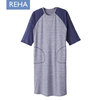 *RobertT* adaptives Herren Reha-Nachthemd mit seitlichen Öffnungen