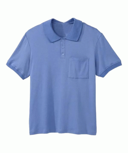 *FrankT* offenes Pflege Polo-Shirt für Herren mit Behinderung