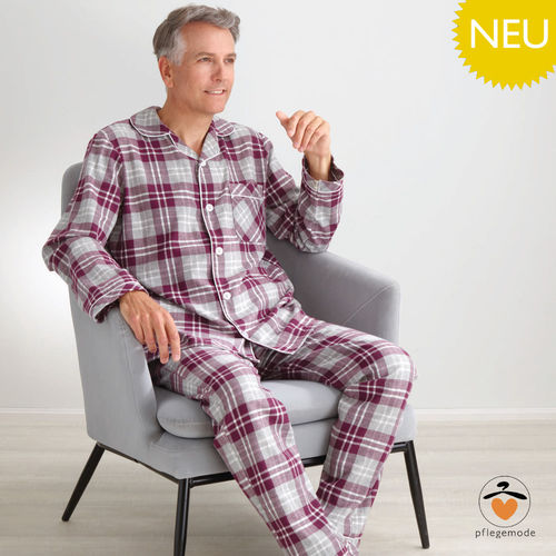 *HaraldT* Adaptiver Herren Pyjama mit offenem Top und Schlupfhose