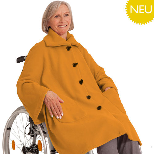 *MalinaT* modischer Damen Double Fleece Rollstuhl Mantel
