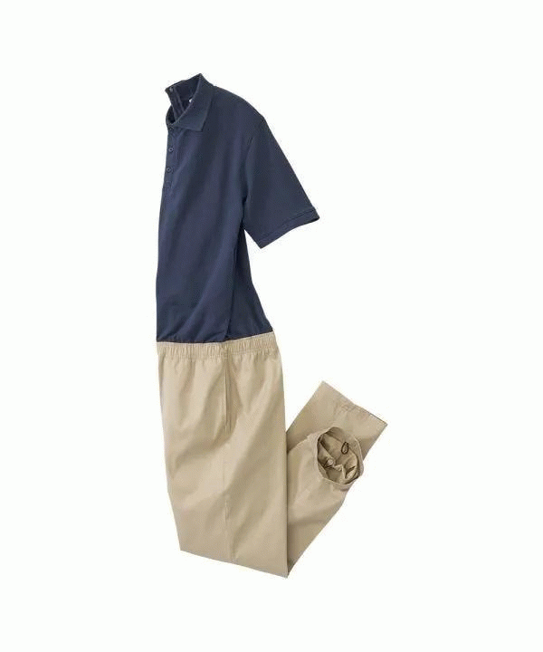 *MertT* Pflege Overall Loungewear für Herren mit Kurzarm-Poloshirt