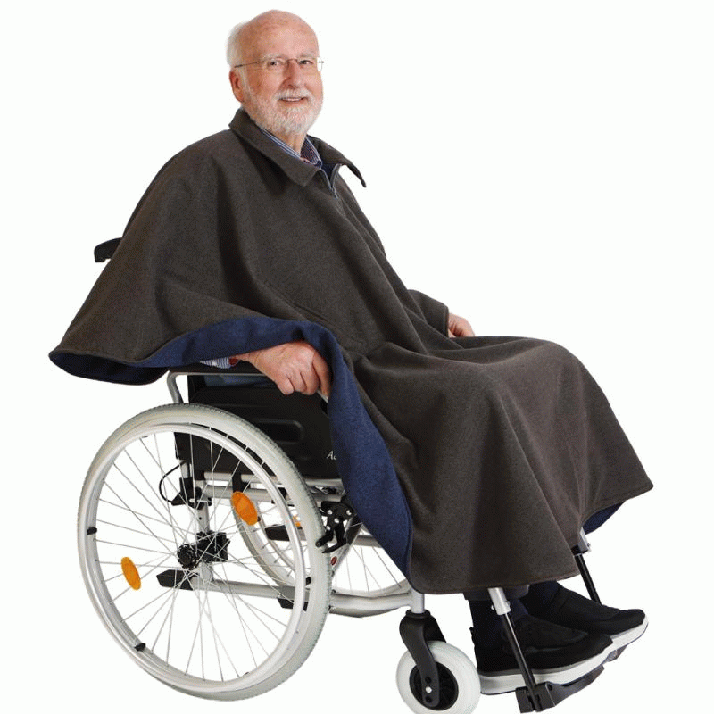 *BeverlyT* Adaptiver Rollstuhl Wollmantel für das ganze Jahr
